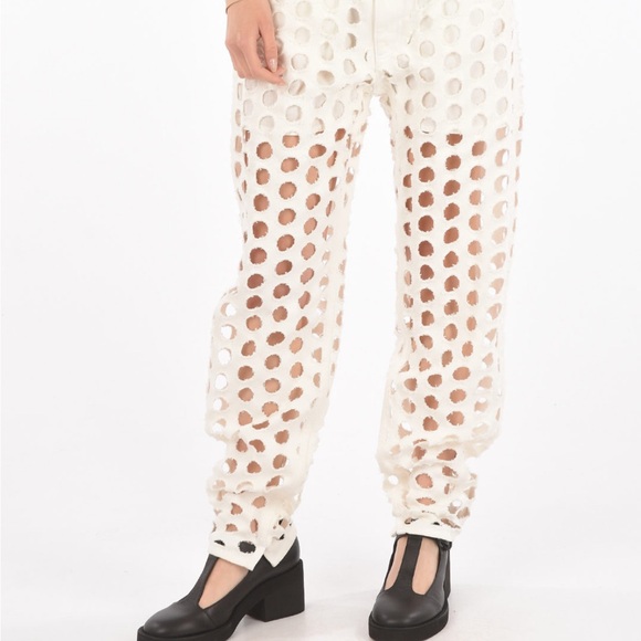 MAISON MARGIELA HIGH WAIST CUT OUT 5 POCKETS JEANS - Picture 5 of 7